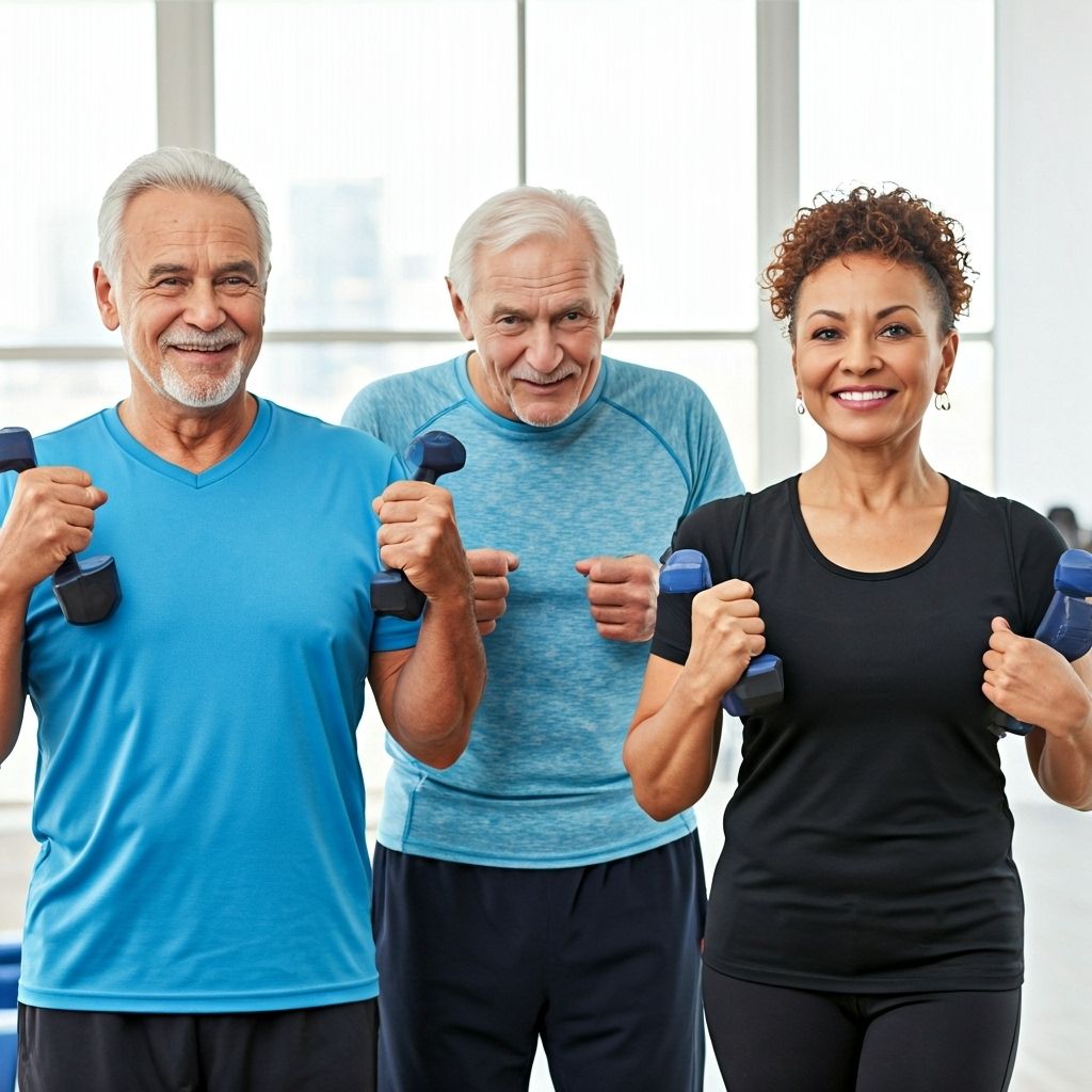 Senior fitness celebration